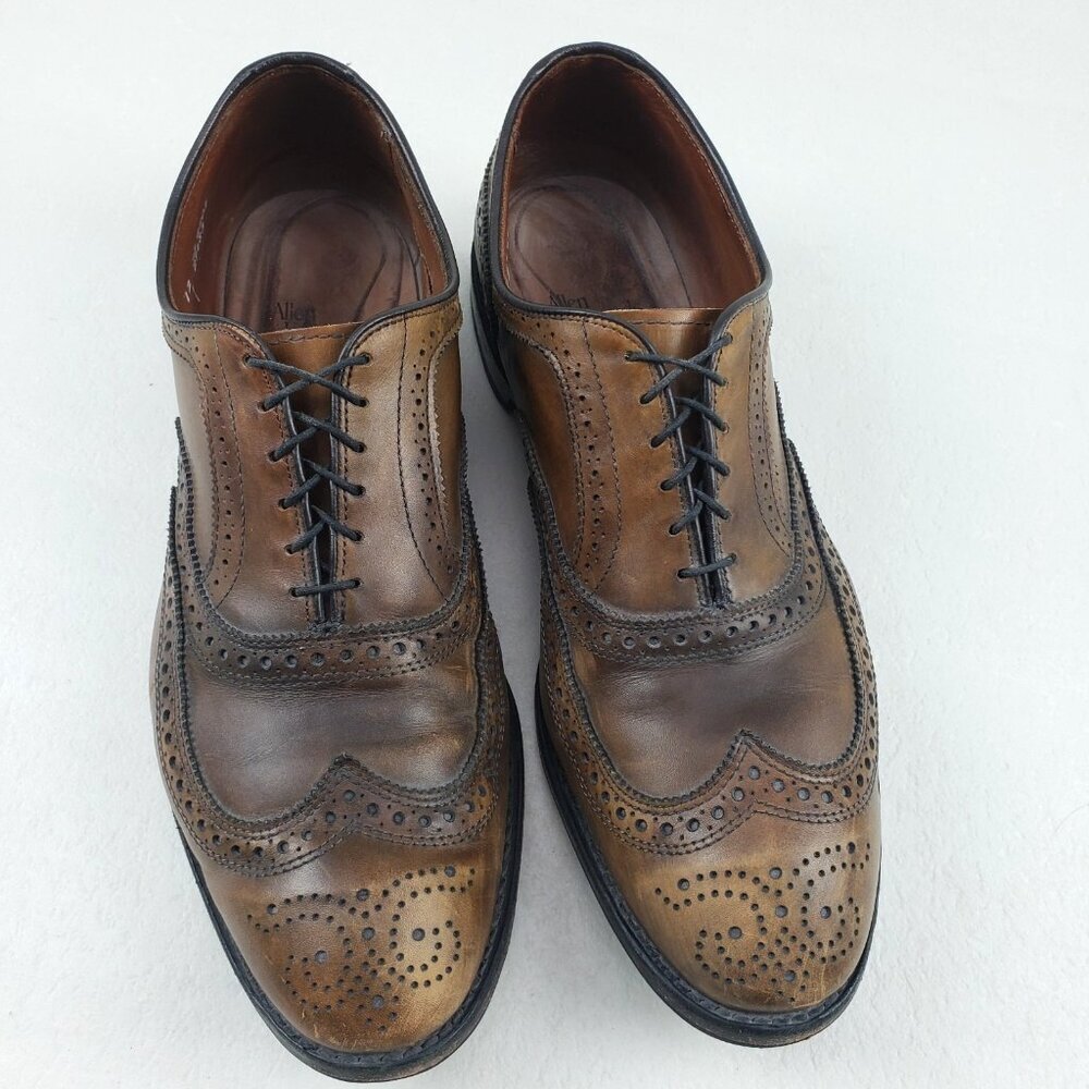 Allen Edmonds McAllister Wingtip Oxford Shoe Mens 12 EEE Brown Leather Dress